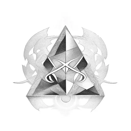 Angle Made From Smaller Meaningful Symbols Similar To The Logo On The Barron Samdie Rum Bottle