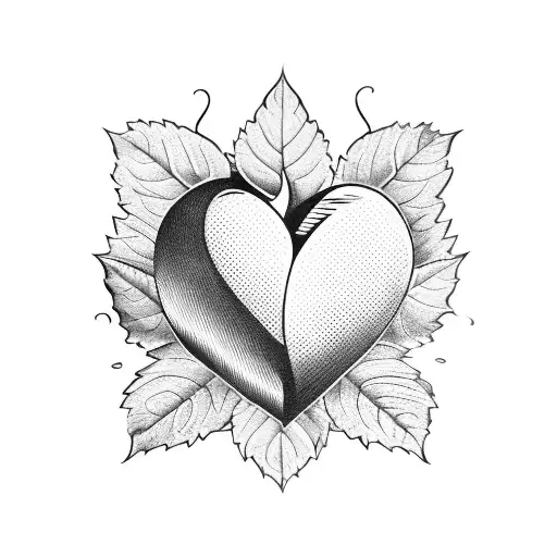 Heart With Wine Leaf