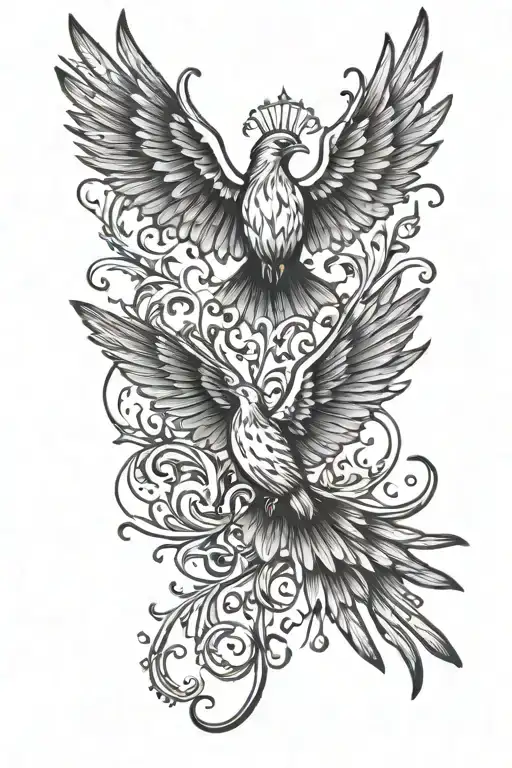 Christian Doves Rays Fire