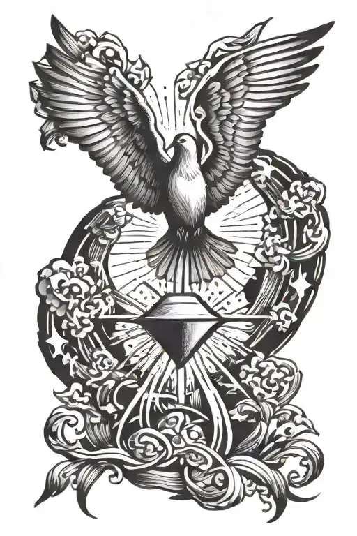 Christian Dove Rays Fire