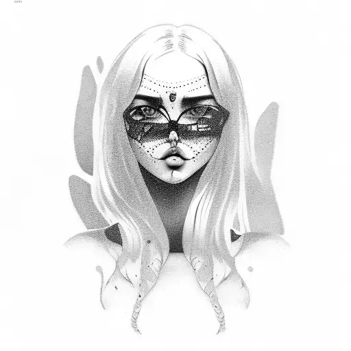 Realistic Portrait Of Nacked Girl