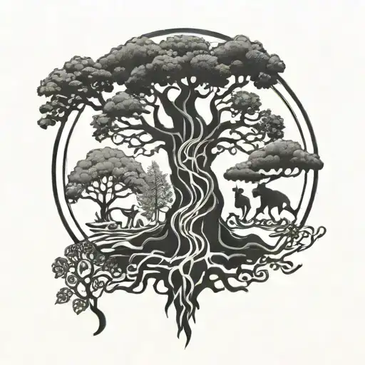 God And Family And Tree