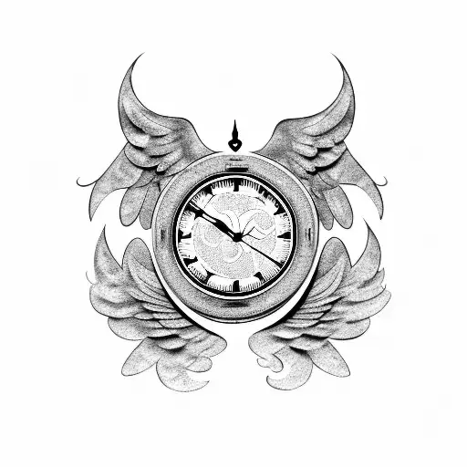 Clock With Celtic Wings