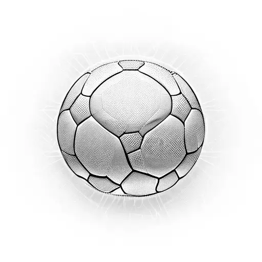 A Soccer Ball Made Up Of Computer Code