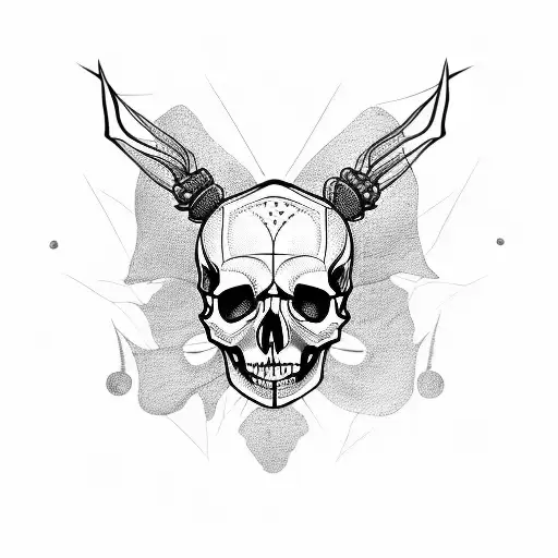 Skull With Bug