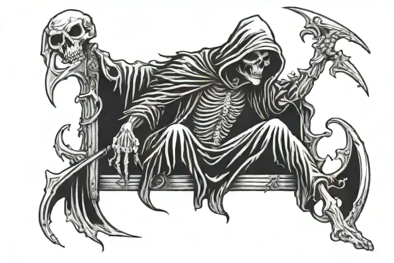 Grim Reaper Sitting