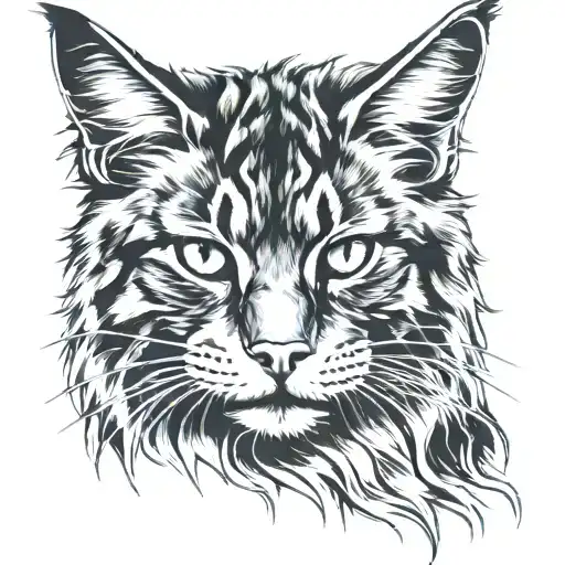 Maine Coon Cat Black