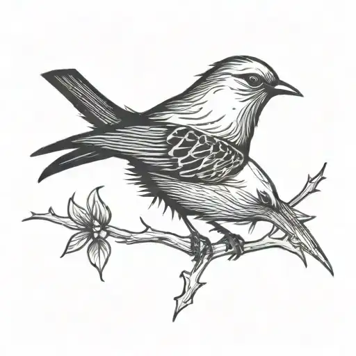 Bird Made From Scratches