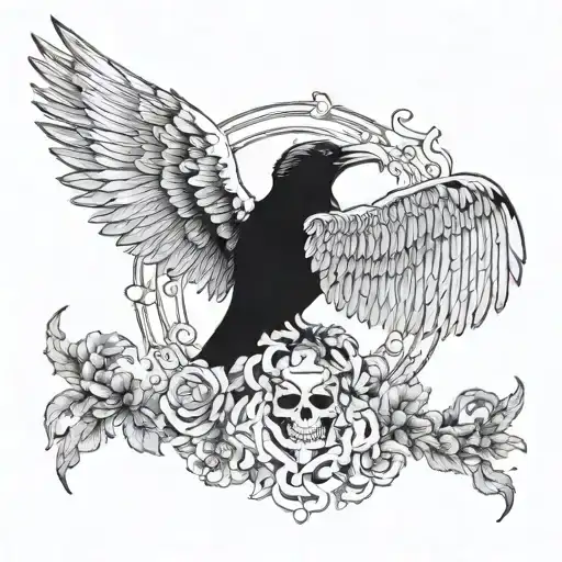 Angel Of Death And A Crow