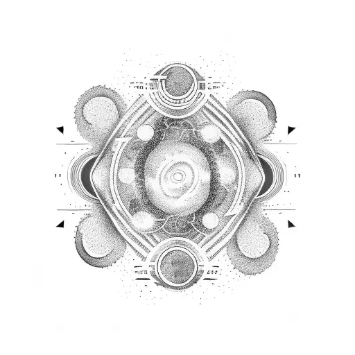 Enzo Circle With Wave And Image Of The Universe