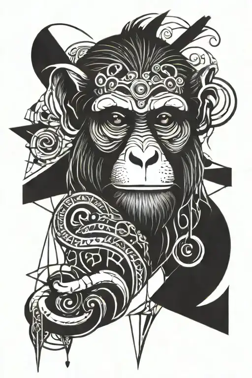 Libra Monkey Abstract