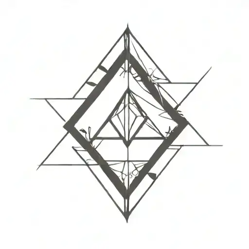 A Diamond Balancing On Top Of A Single Blade Of Grass Using Bold Black Lines In A Bold Black Frame