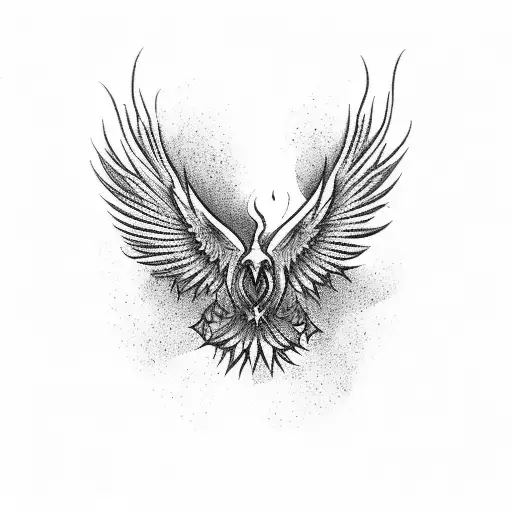 A Phoenix In The Desert Rising From The Ash