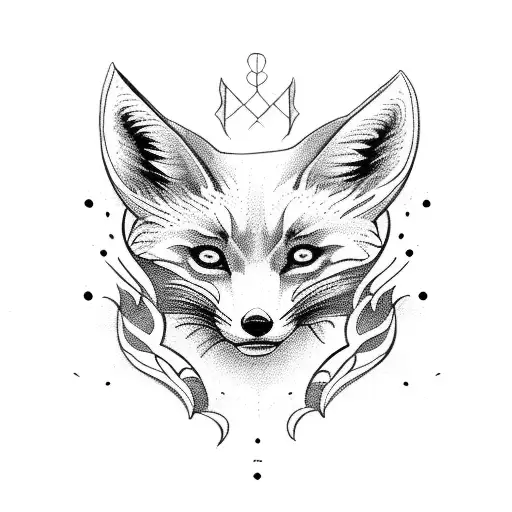 Leaping Fox With Partial Skeleton Visible