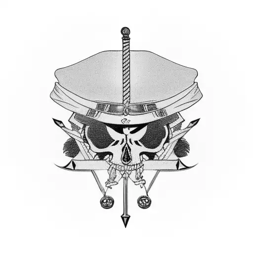 Trafalgar Law Sword Hat Jolly Rodger