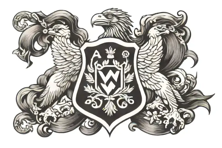 German Military Insignia Black And White Romb With Letterv In It