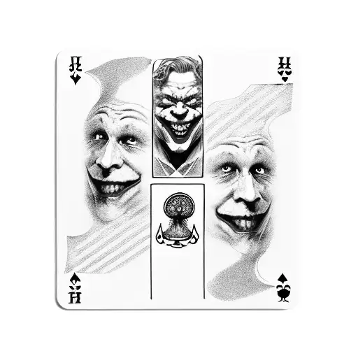 Heath Ledger Joker On A Playing Card