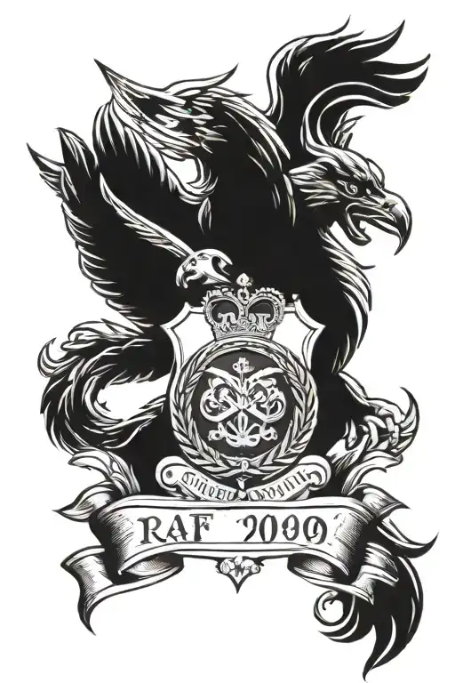 Raf Emblem With Military Number 4010109