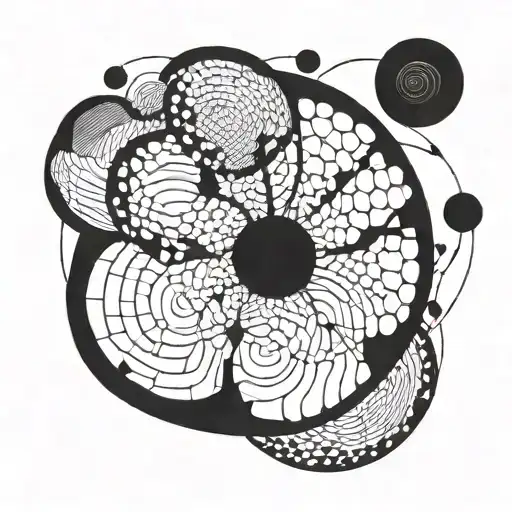 Bigger Circle With 4 More Circles Within It Looking Like