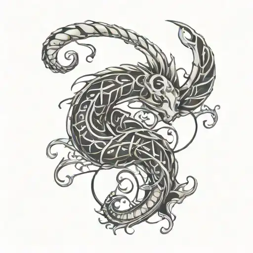 Capricorn And Cancer Ribbon