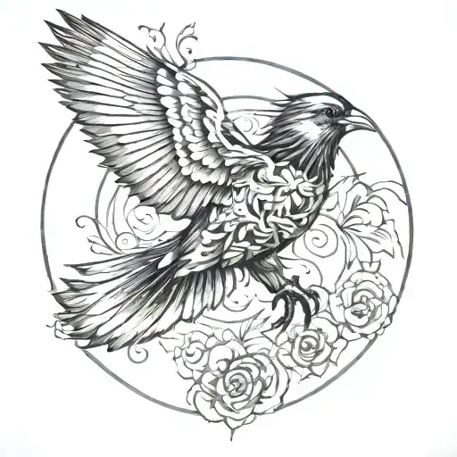 Flying Bird From Above