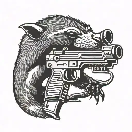 Honey Badger With A Machine Gun