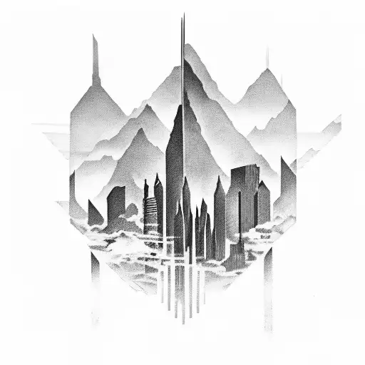 Deftones Album Cover Featuring A Futuristic Cityscape