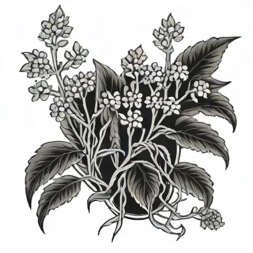 Lavendar Plant With Root System