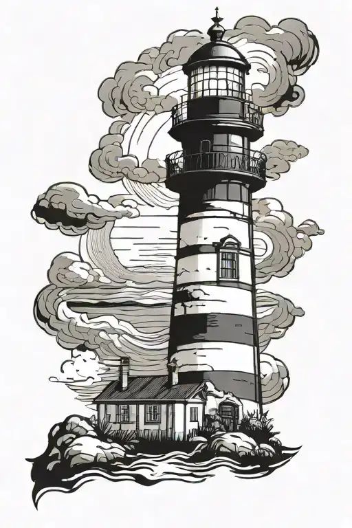 Fading Lighthouse Standing Tall