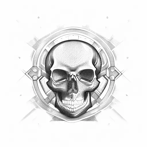 Skull With Crossed Car Pistons