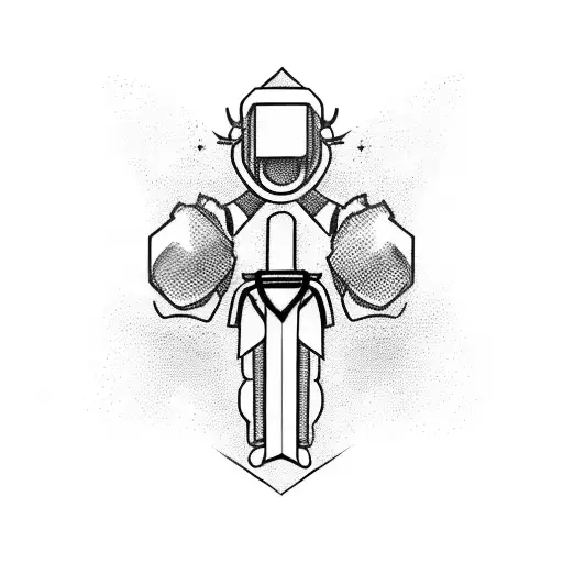 A Taekwondo Fighter In A Black Work Armour Battling Virtual Enemies