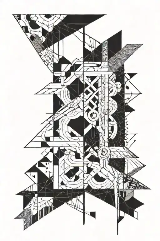 Abstract Intersecting Lines And Patterns