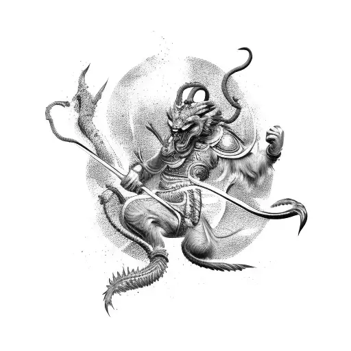 Son Wukong And Dragon