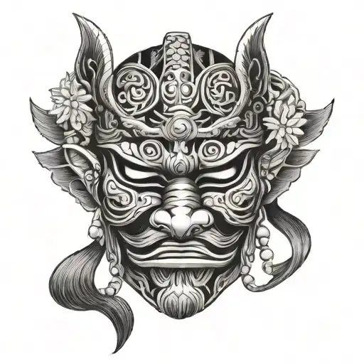 A Half Mask Of Japanese Warrior