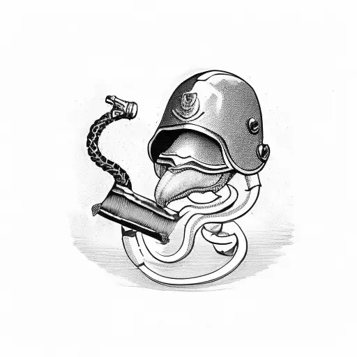 A Cobra Wearing A Military Helmet And Holding A Smoking Pipe In Its Mouth
