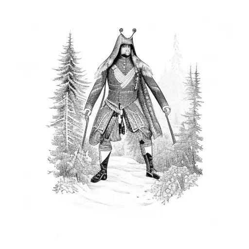 A German Sherpard With A Forest In The Background