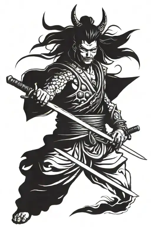 Demon Samurai With Sword