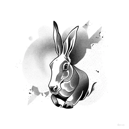 Horse Jumping With A Bunny