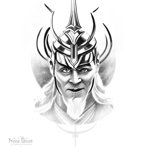 Loki From Norsk Mythology Viewed From His Profile