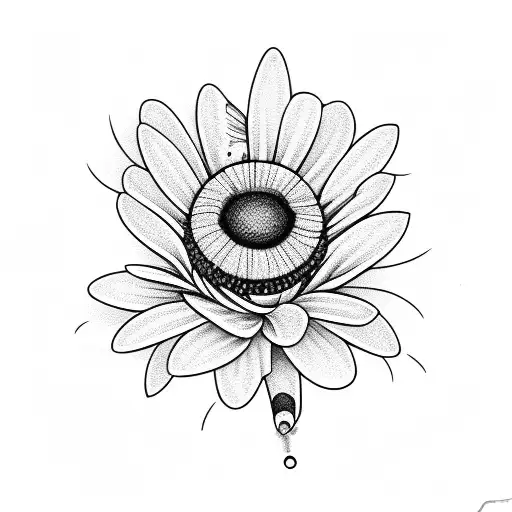 Hummingbird With Daisy