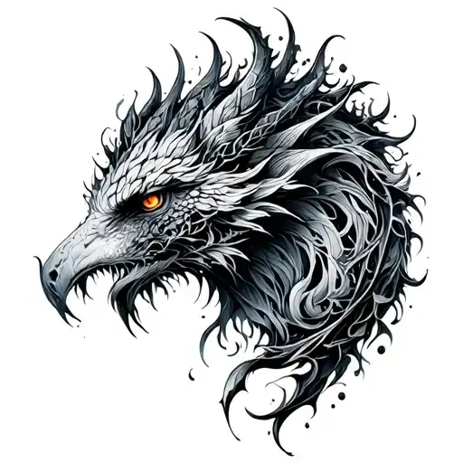 Creative Mythical Grey And Black