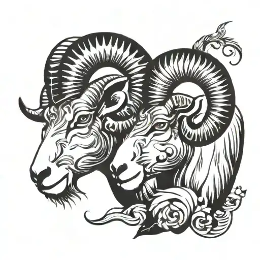 Two Aries Ram Head To Head Profile Holding