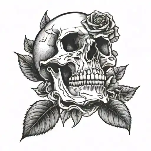 Skull Biting Rose Growing