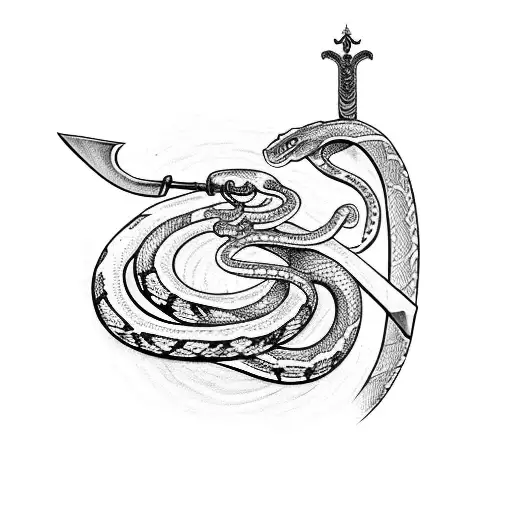 Sword With Snake Around It