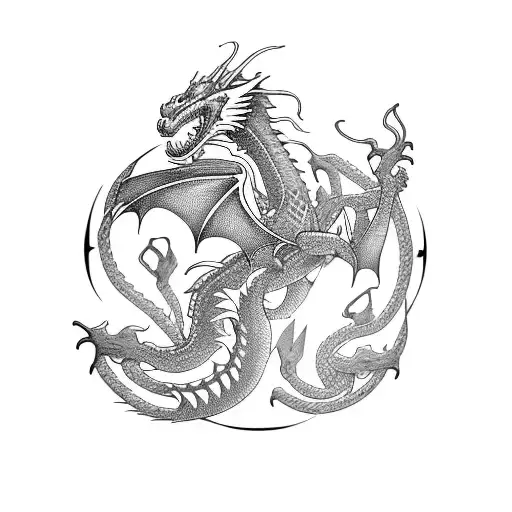 Dragon Bitting The Chain Of Anchor