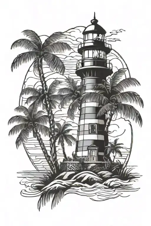 Lighthouse Palm Tree