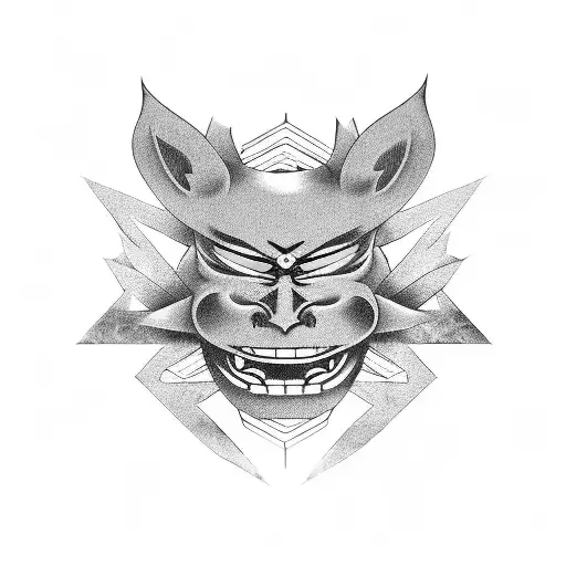 Japan Mask And Katana