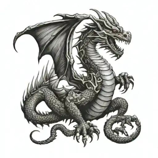 Dragon Sitting On Number 310