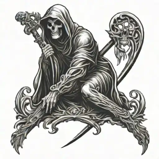 Pinup Grim Reaper Full Body