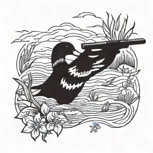 Duck Hunting Rifle Intertwined